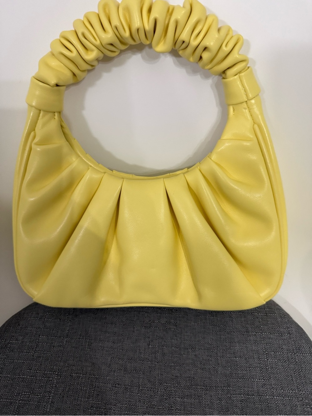 JW PEI Yellow Ruched Handle Women's Title: Shoulder Bag
